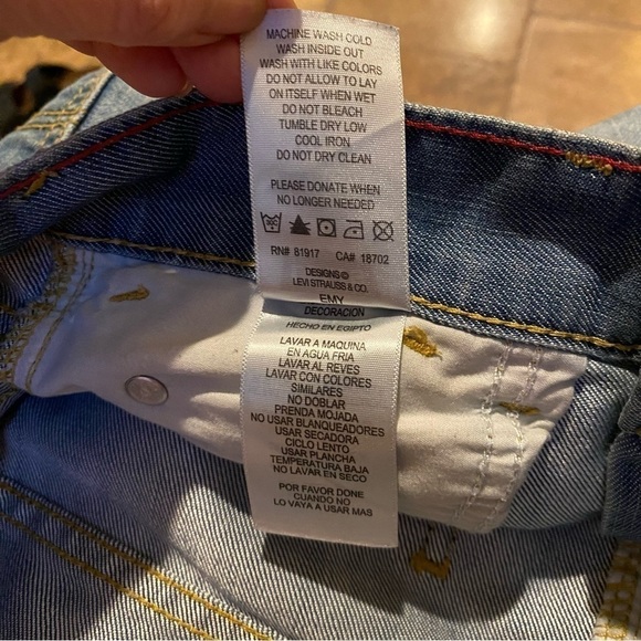 LEVI’S Boys Light Blue Cargo Jean Shorts Size 12 Reg - Picture 8 of 8